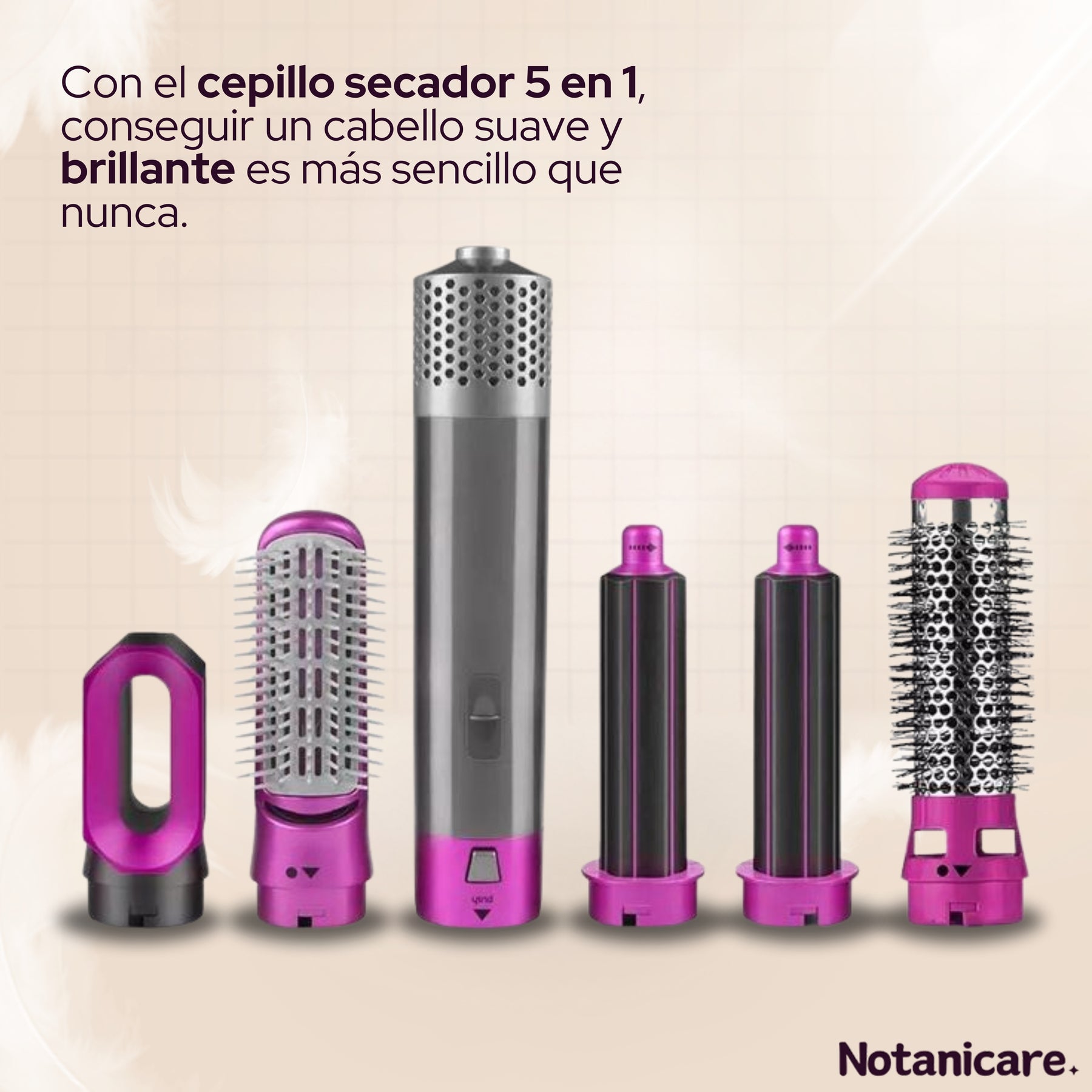 Cepillo Secador Notanicare 5 en 1 +Depiladora láser Premium